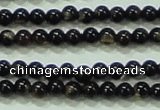 CTG51 15.5 inches 1.5mm round grade AB tiny black agate beads wholesale