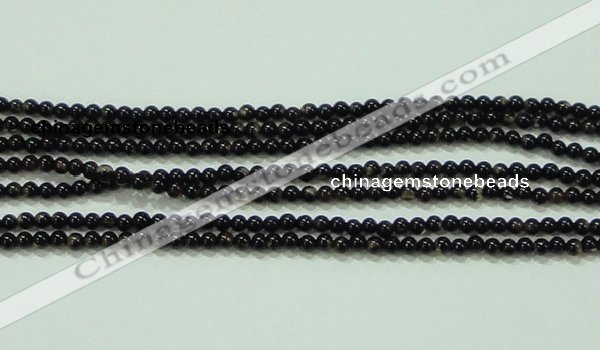 CTG51 15.5 inches 1.5mm round grade AB tiny black agate beads wholesale