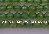 CTG512 15.5 inches 4mm faceted round tiny green apatite beads