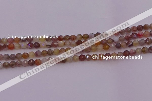 CTG514 15.5 inches 4mm faceted round tiny botswana agate beads