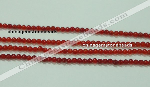 CTG52 15.5 inches 2mm round grade AA tiny red agate beads wholesale