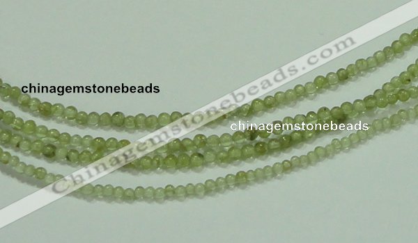 CTG55 15.5 inches 2mm round tiny olivine gemstone beads wholesale