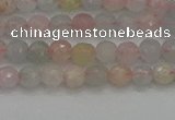 CTG551 15.5 inches 4mm faceted round tiny morganite beads