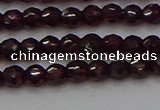 CTG555 15.5 inches 4mm faceted round tiny purple garnet beads