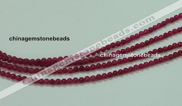 CTG57 15.5 inches 2mm round tiny dyed white jade beads wholesale