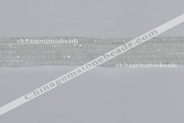 CTG604 15.5 inches 3mm faceted round white moonstone beads