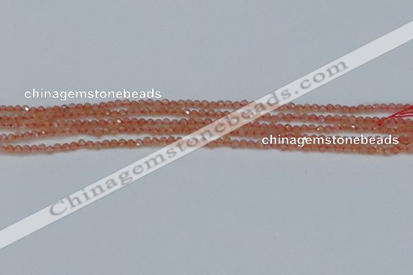 CTG609 15.5 inches 2mm faceted round golden sunstone beads