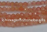 CTG610 15.5 inches 3mm faceted round golden sunstone beads