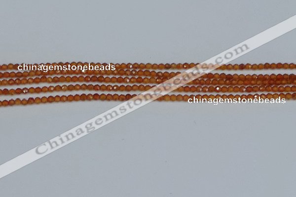 CTG615 15.5 inches 2mm faceted round orange garnet beads