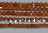 CTG616 15.5 inches 3mm faceted round orange garnet beads