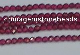 CTG617 15.5 inches 2mm faceted round mozambique red garnet beads