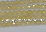 CTG624 15.5 inches 3mm faceted round citrine gemstone beads