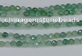 CTG627 15.5 inches 2mm faceted round green strawberry quartz beads