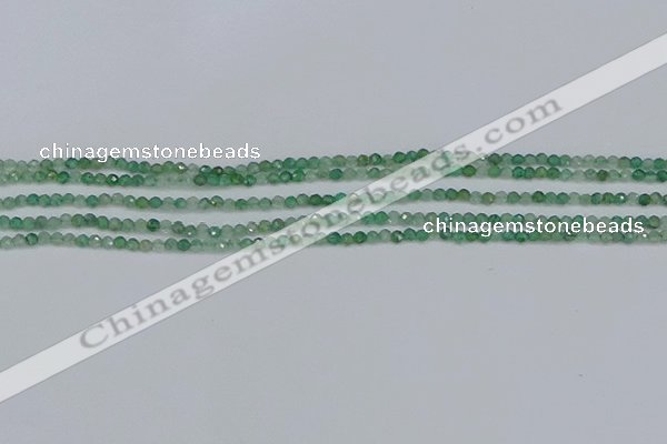 CTG627 15.5 inches 2mm faceted round green strawberry quartz beads