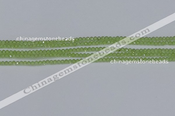 CTG630 15.5 inches 3mm faceted round peridot gemstone beads