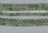 CTG633 15.5 inches 2mm faceted round green rutilated quartz beads