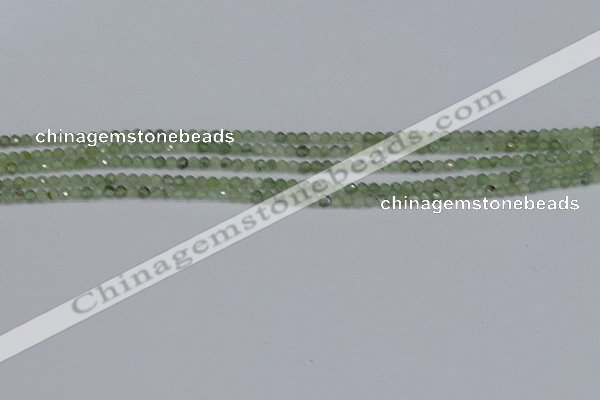 CTG633 15.5 inches 2mm faceted round green rutilated quartz beads