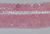 CTG635 15.5 inches 2mm faceted round Madagascar rose quartz beads