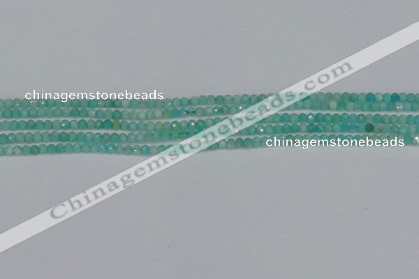 CTG647 15.5 inches 2mm faceted round Peru amazonite beads