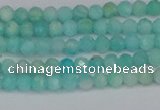 CTG648 15.5 inches 3mm faceted round Peru amazonite beads