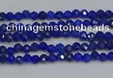 CTG649 15.5 inches 2mm faceted round lapis lazuli gemstone beads