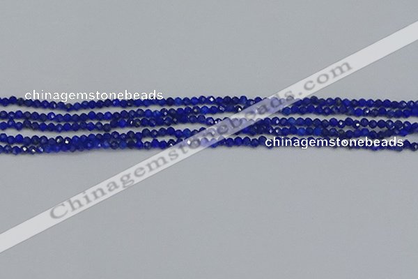 CTG649 15.5 inches 2mm faceted round lapis lazuli gemstone beads