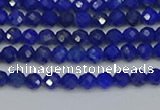 CTG650 15.5 inches 3mm faceted round lapis lazuli gemstone beads