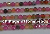 CTG652 15.5 inches 3mm faceted round tourmaline gemstone beads