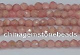 CTG654 15.5 inches 3mm faceted round Argentina rhodochrosite beads