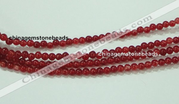 CTG67 15.5 inches 3mm round tiny dyed white jade beads wholesale