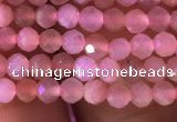 CTG719 15.5 inches 3mm faceted round tiny peach moonstone beads