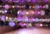 CTG730 15.5 inches 3mm faceted round tiny tourmaline beads