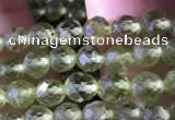 CTG745 15.5 inches 4mm faceted round tiny prehnite beads