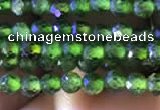 CTG748 15.5 inches 3mm faceted round tiny diopside beads