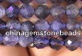 CTG756 15.5 inches 5mm faceted round tiny iolite gemstone beads