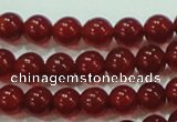 CTG76 15.5 inches 3mm round grade AA tiny red agate beads wholesale