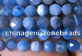 CTG761 15.5 inches 4mm faceted round tiny apatite gemstone beads