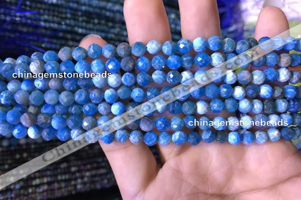 CTG762 15.5 inches 5mm faceted round tiny apatite gemstone beads