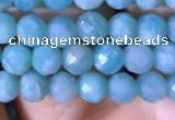CTG767 15.5 inches 5mm faceted round tiny amazonite gemstone beads