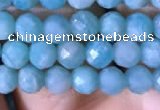 CTG767 15.5 inches 5mm faceted round tiny amazonite gemstone beads