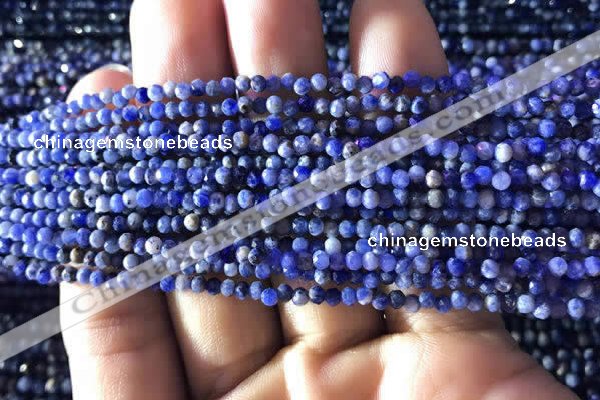 CTG778 15.5 inches 2mm faceted round tiny sodalite beads wholesale