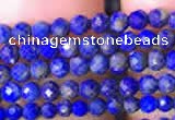 CTG781 15.5 inches 2mm faceted round tiny lapis lazuli beads wholesale