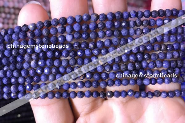 CTG789 15.5 inches 3mm faceted round tiny sapphire gemstone beads