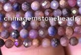 CTG797 15.5 inches 2mm faceted round tiny ruby sapphire beads