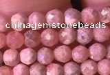 CTG800 15.5 inches 3mm faceted round tiny rhodochrosite beads