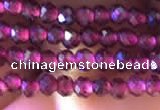 CTG805 15.5 inches 3mm faceted round tiny purple garnet beads