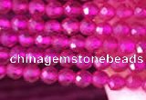 CTG808 15.5 inches 3mm faceted round tiny red corundum beads