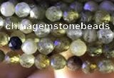 CTG818 15.5 inches 3mm faceted round tiny green garnet beads