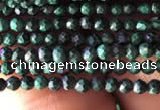 CTG829 15.5 inches 2mm faceted round tiny malachite beads