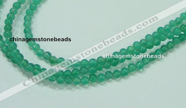 CTG83 15.5 inches 3mm round grade AA tiny green agate beads wholesale